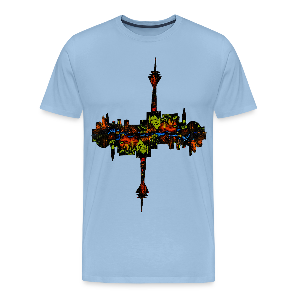 Männer Premium T-Shirt Düsseldorfer Skyline V.7 - Sky