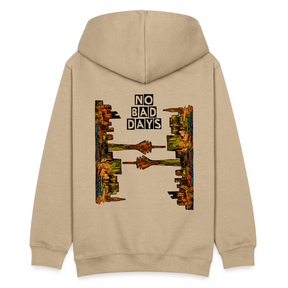 Teenager Hoodie Düsseldorfer Skyline Backprint - Sand