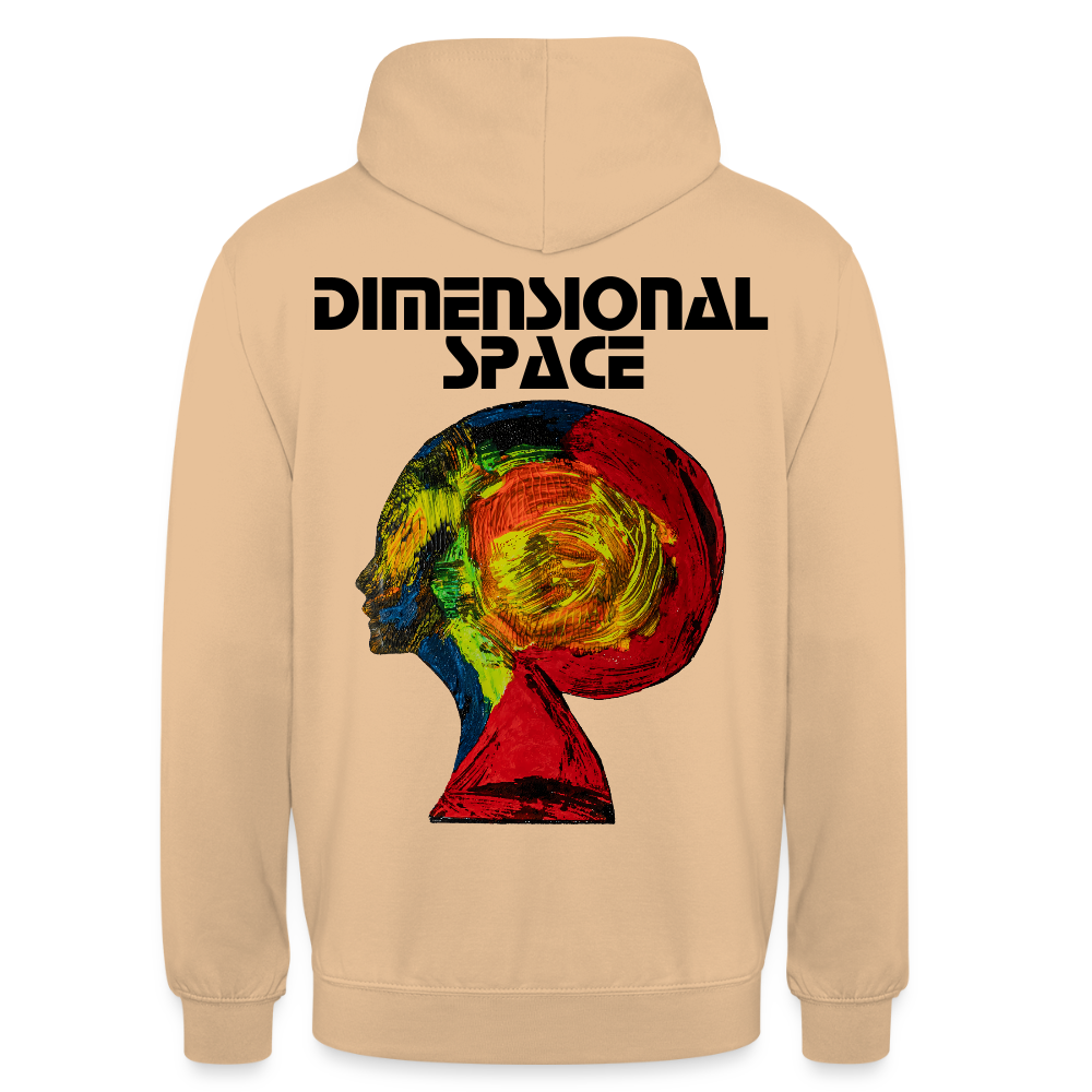 Unisex Hoodie Gaia Backprint - Pfirsich