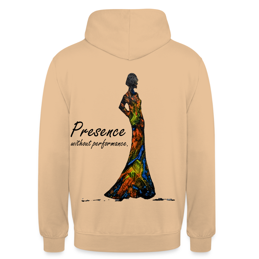 Unisex Hoodie Presence Backprint - Pfirsich