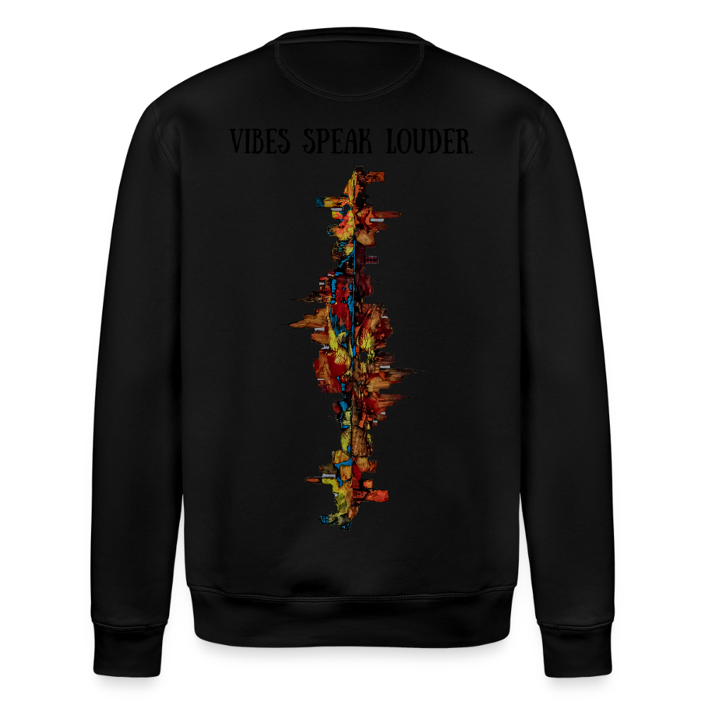 Unisex Bio Pulli Frankfurter Skyline Backprint - Schwarz