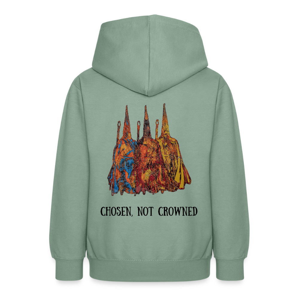 Teenager Hoodie Nazzarener Backprint - Graugrün