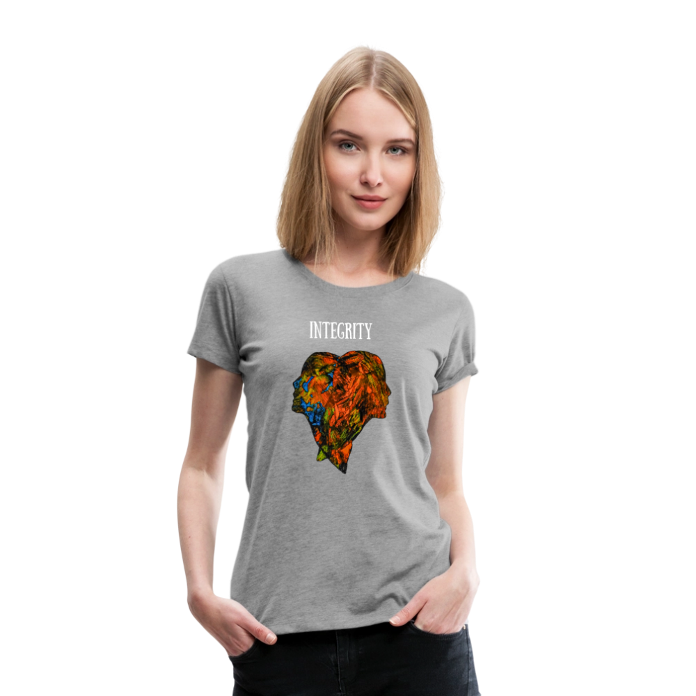 Frauen Premium T-Shirt Espejo - Grau meliert