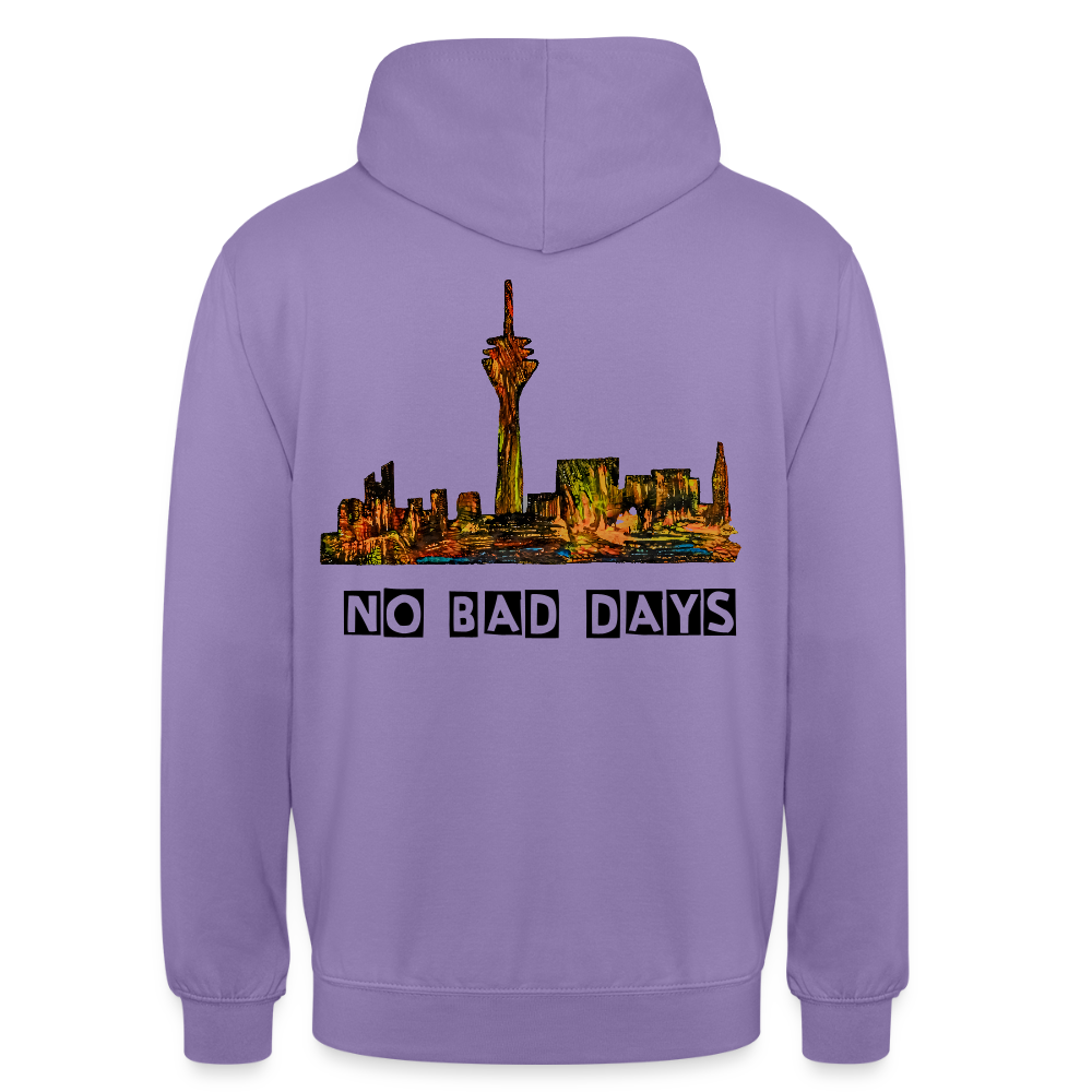 Unisex Hoodie Düsseldorfer Skyline Backprint - Lavendel