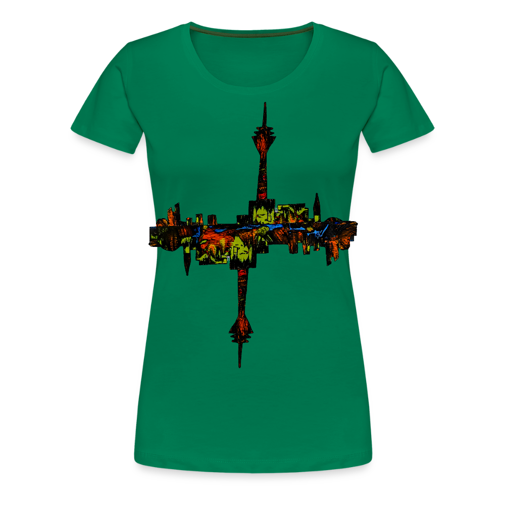 Frauen Premium T-Shirt Düsseldorfer Skyline V.7 - Kelly Green
