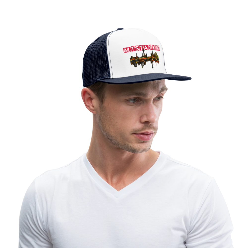 Trucker Cap - Weiß/Navy