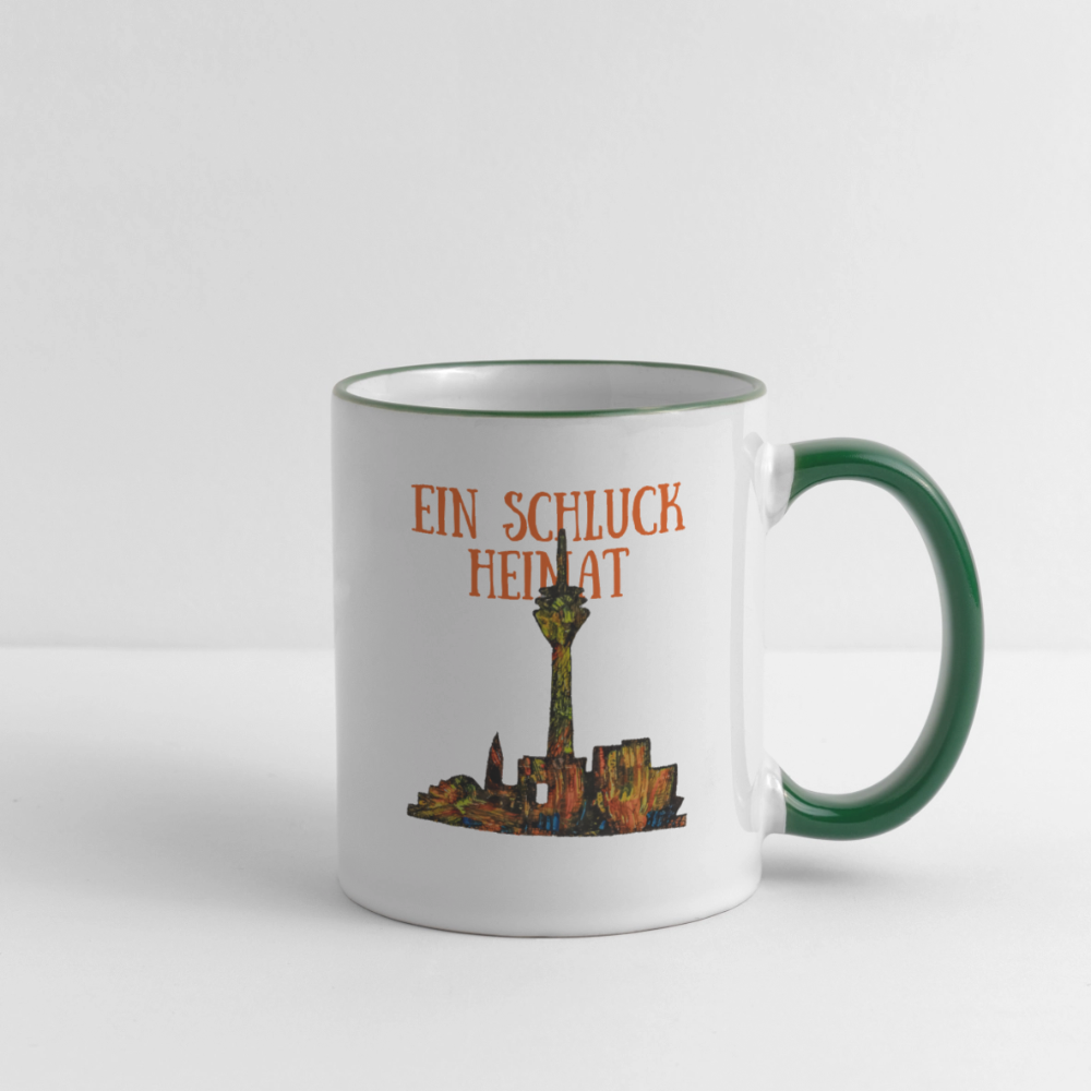 Tasse - Weiß/Dunkelgrün