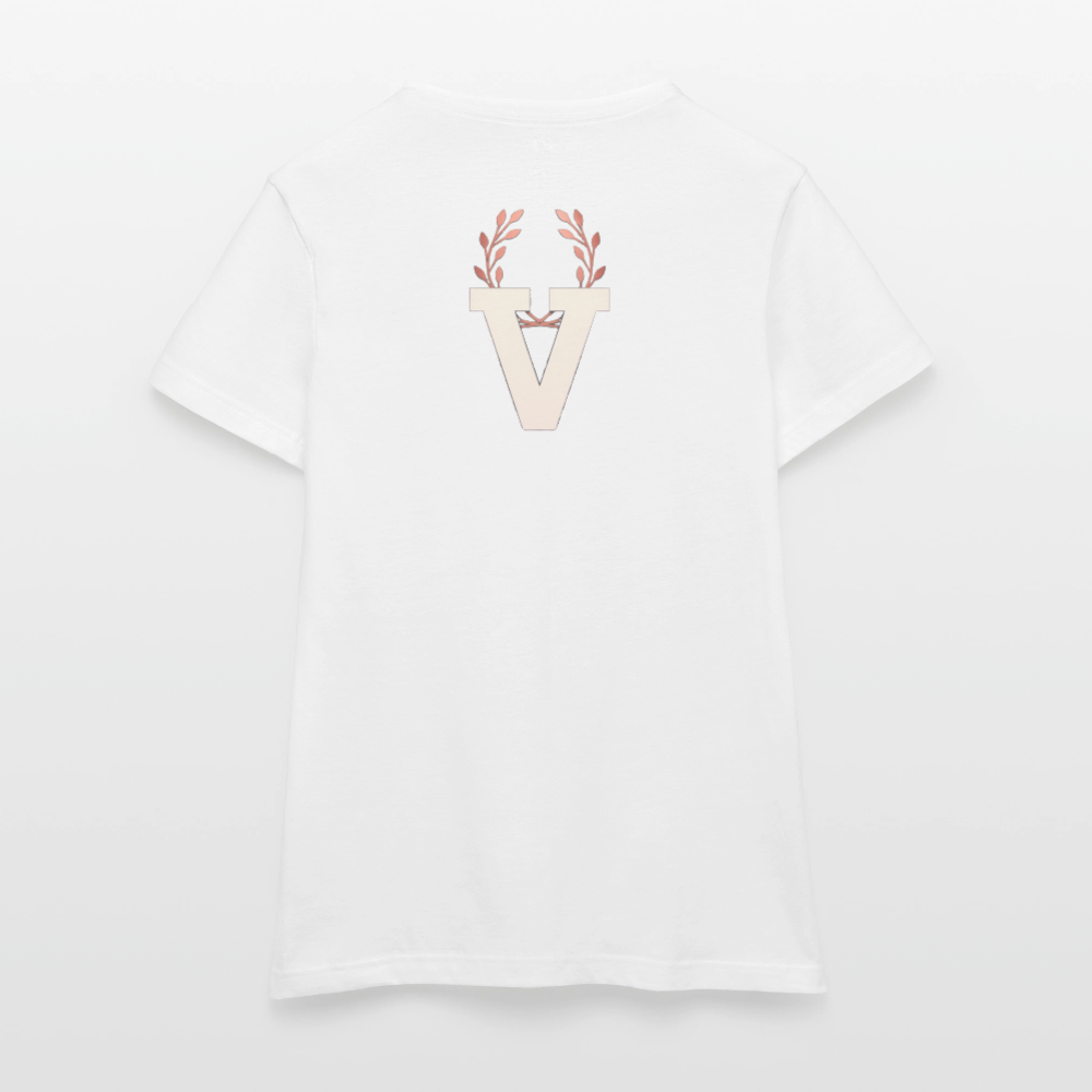 Frauen T-Shirt Zylinder und Stella - Weiß