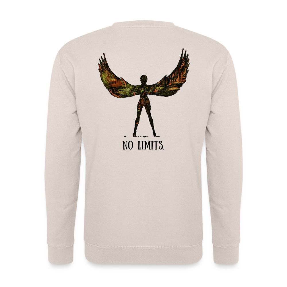 Unisex Pulli Angel Backprint - Sand