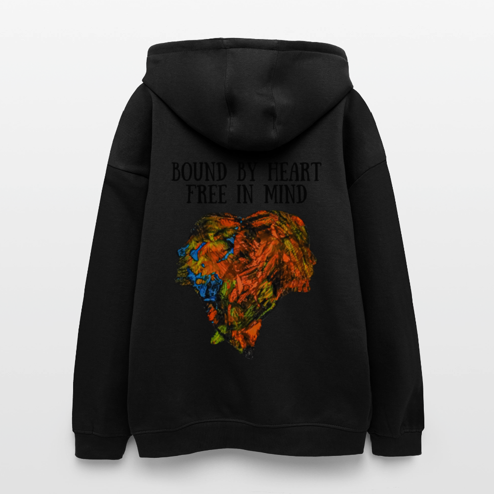 Oversized Unisex Hoodie Espejo Backprint - Schwarz