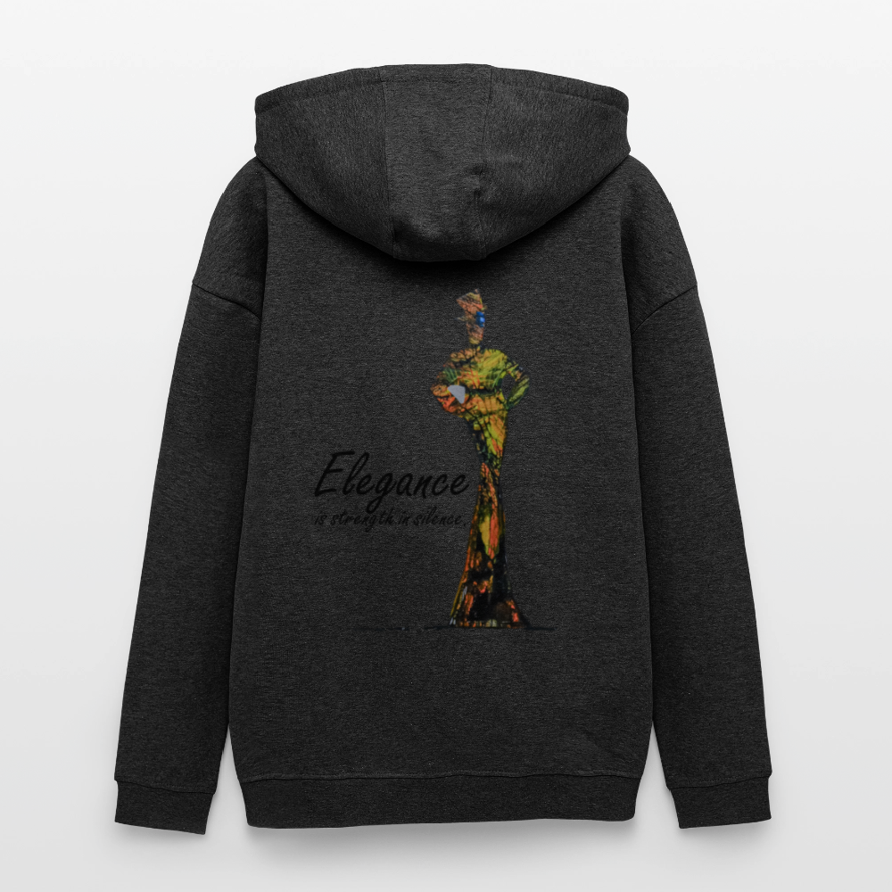 Oversized Unisex Hoodie Elegance Backprint - Anthrazit