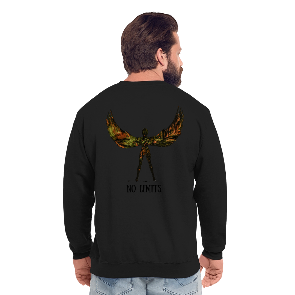 Unisex Pulli Angel Backprint - Schwarz
