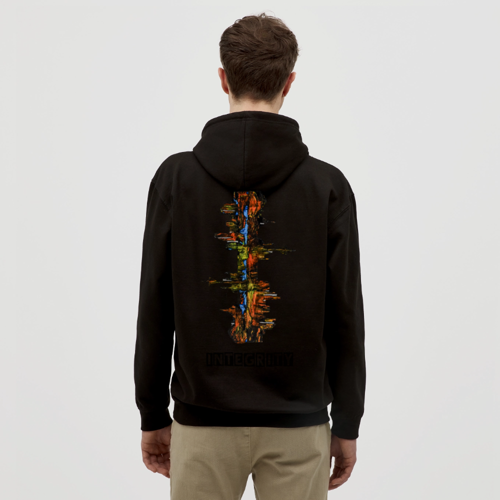Unisex Hoodie Düsseldorfer Skyline Backprint - Schwarz