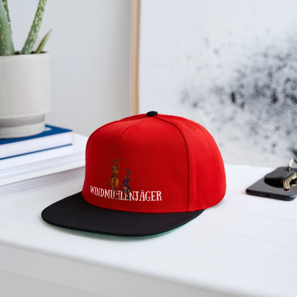 Snapback Cap - Rot/Schwarz