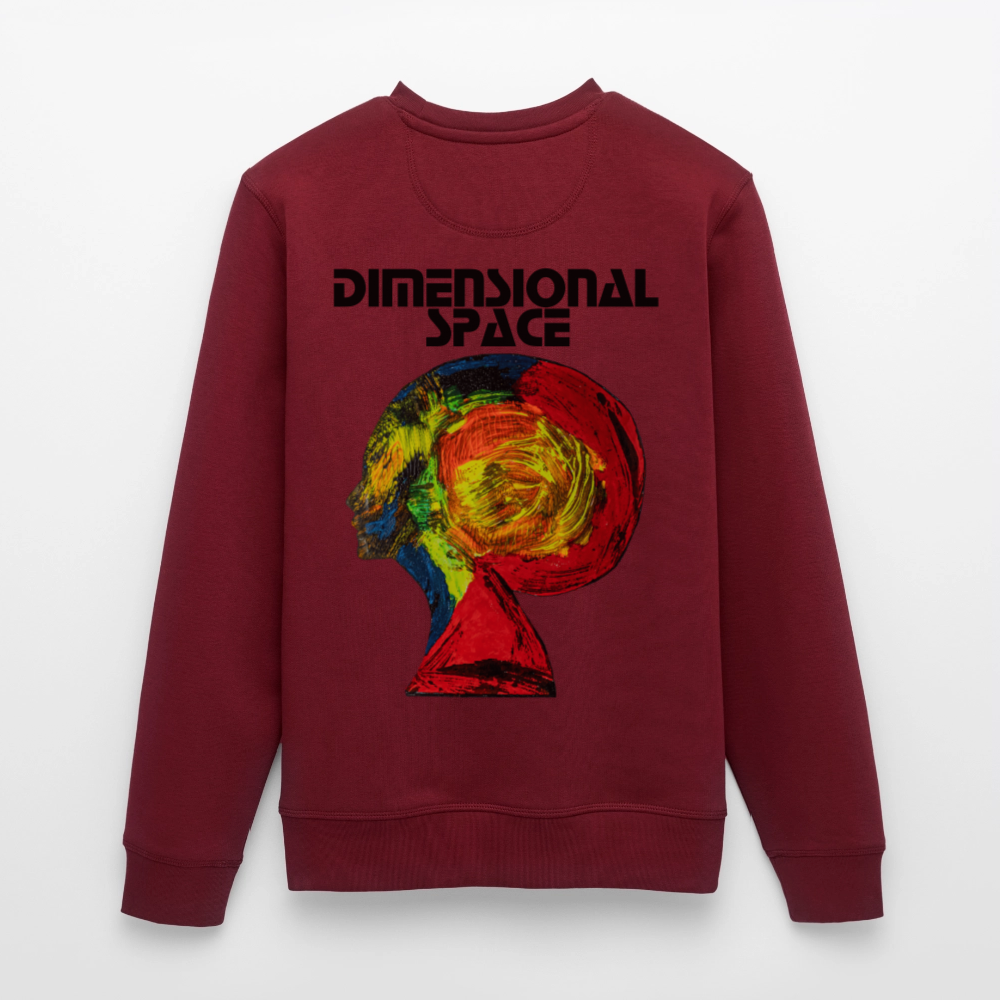 Unisex Bio Pulli Gaia Backprint - Burgunderrot