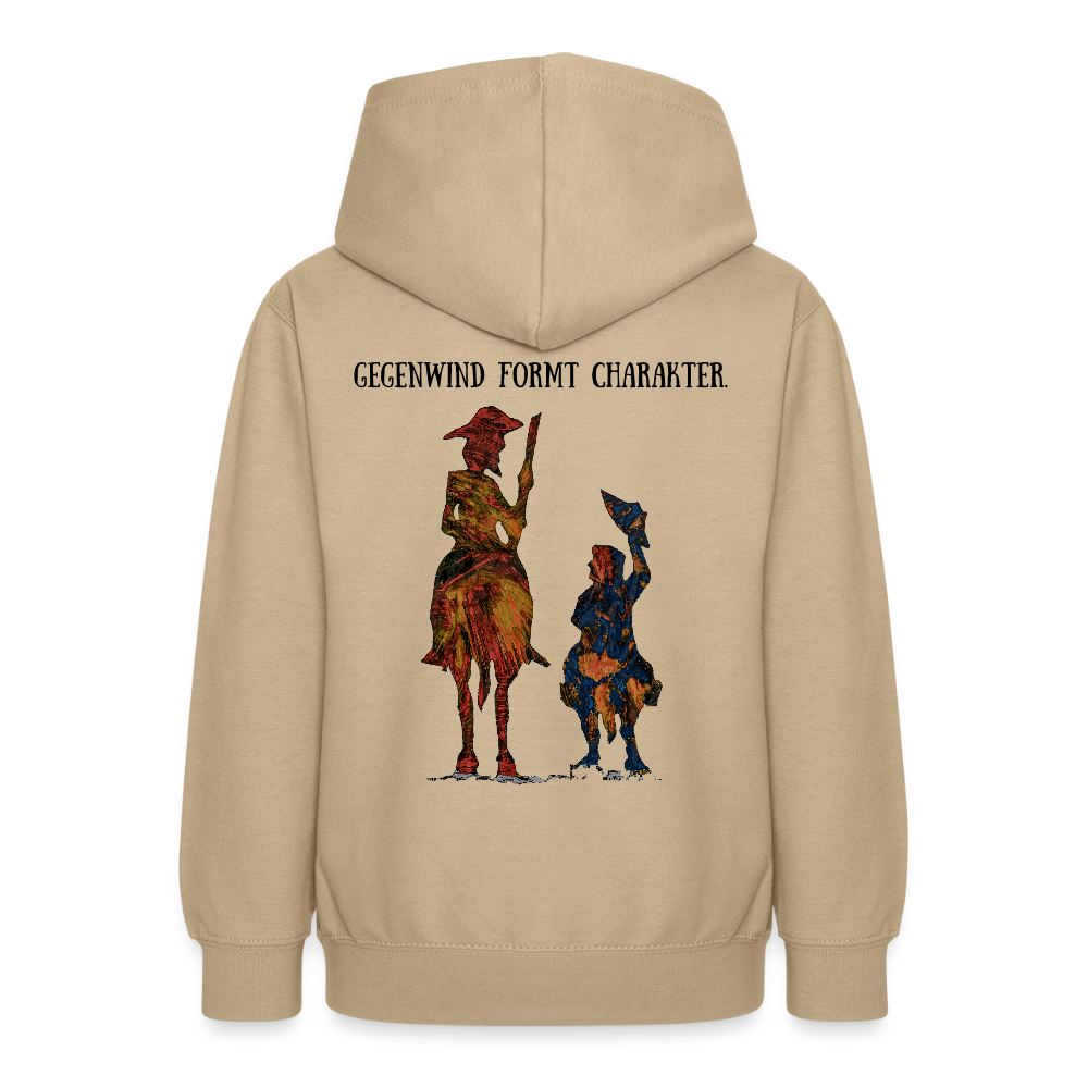 Teenager Hoodie Don Quixote Backprint - Sand