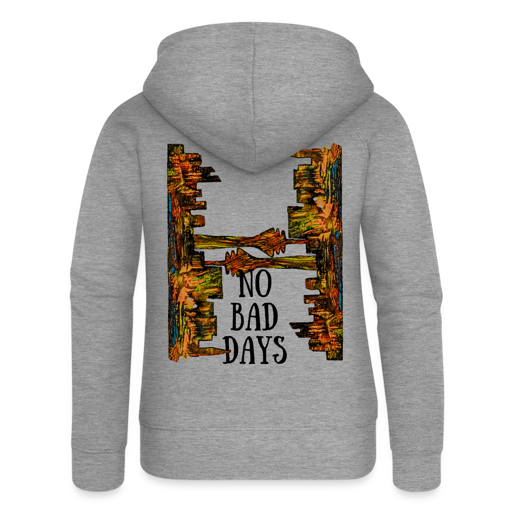 Frauen Kapuzenjacke Düsseldorfer Skyline Backprint - Grau meliert