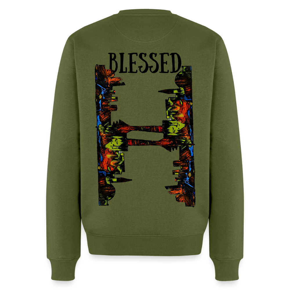 Männer Hoodie Düsseldorfer Skyline Backprint - Khaki