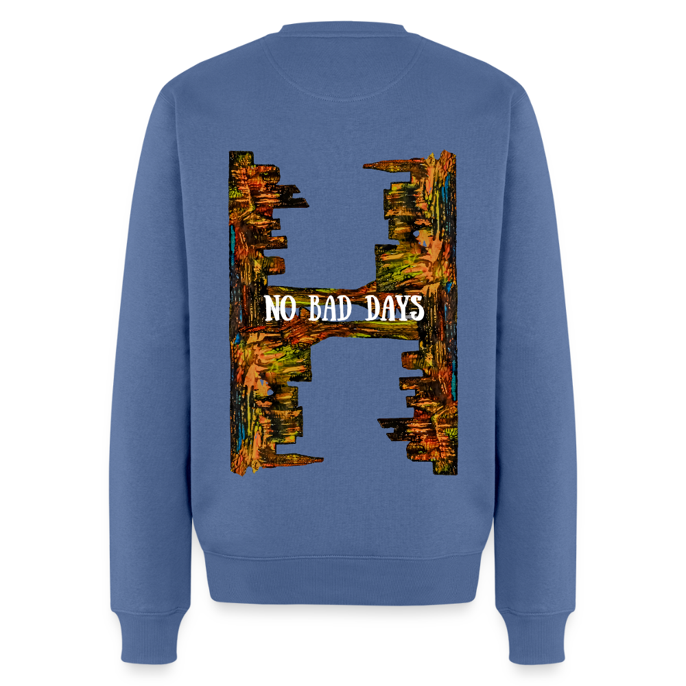 Männer Pulli Düsseldorfer Skyline Backprint - Taubenblau