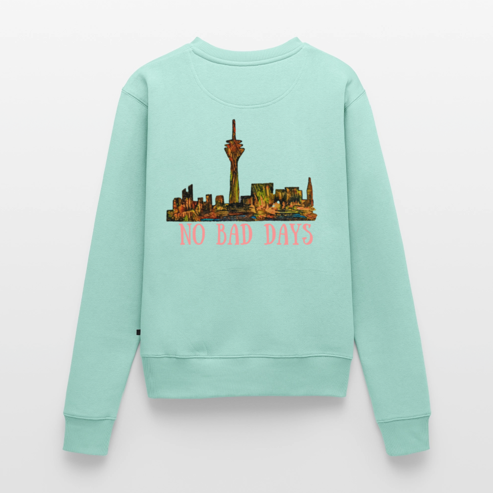 Frauen Pulli Düsseldorfer Skyline Backprint - Mint
