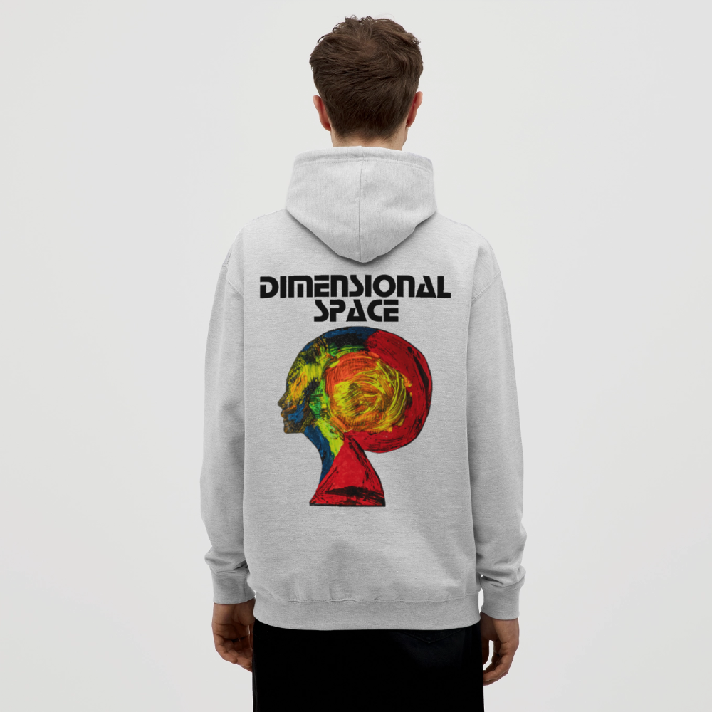 Unisex Hoodie Gaia Backprint - Hellgrau meliert