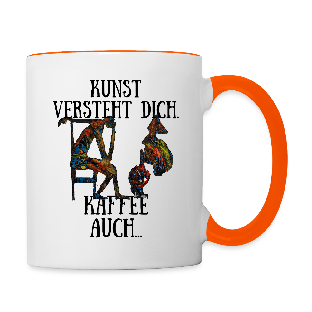 Tasse - Weiß/Orange