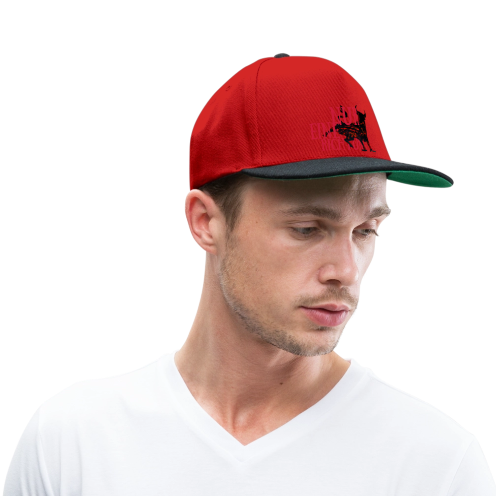 Snapback Cap - Rot/Schwarz