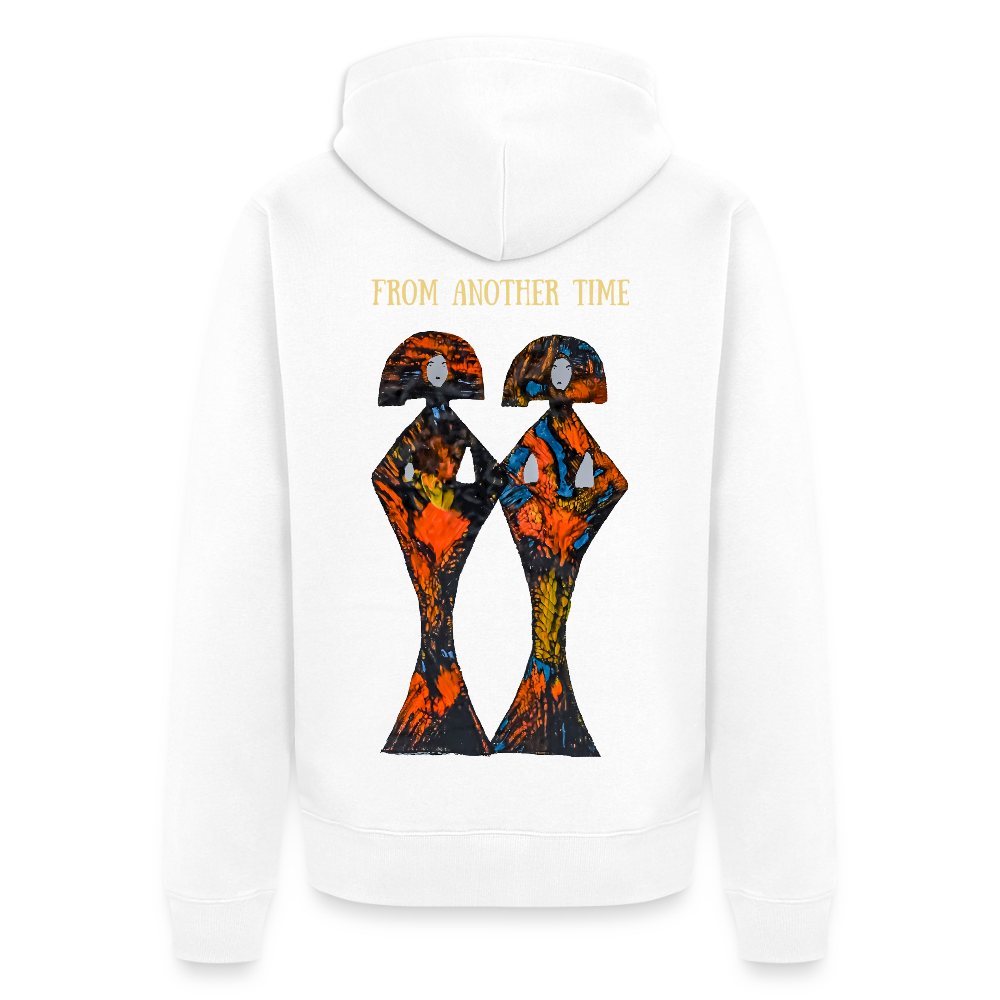 Männer Kapuzenjacke Geishas Backprint - Weiß