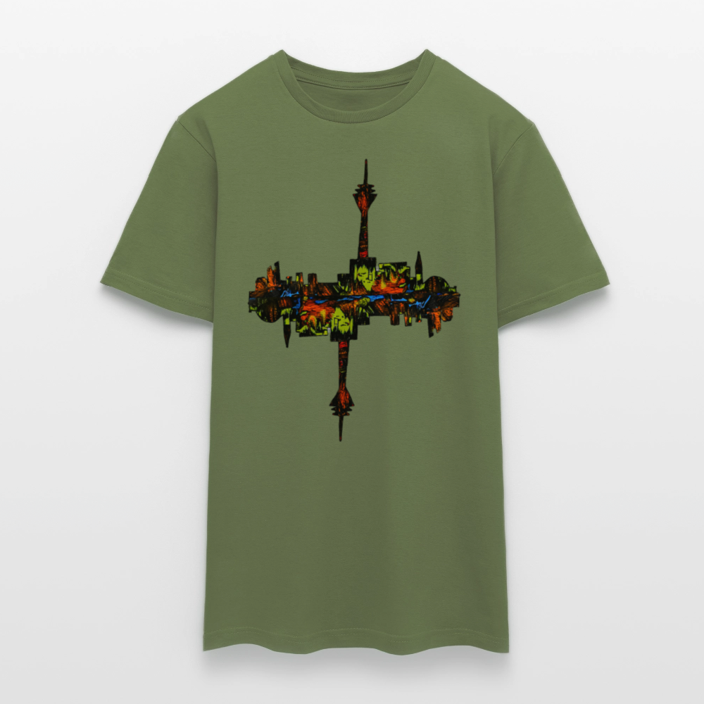 Männer T-Shirt Düsseldorfer Skyline V.7 - Militärgrün