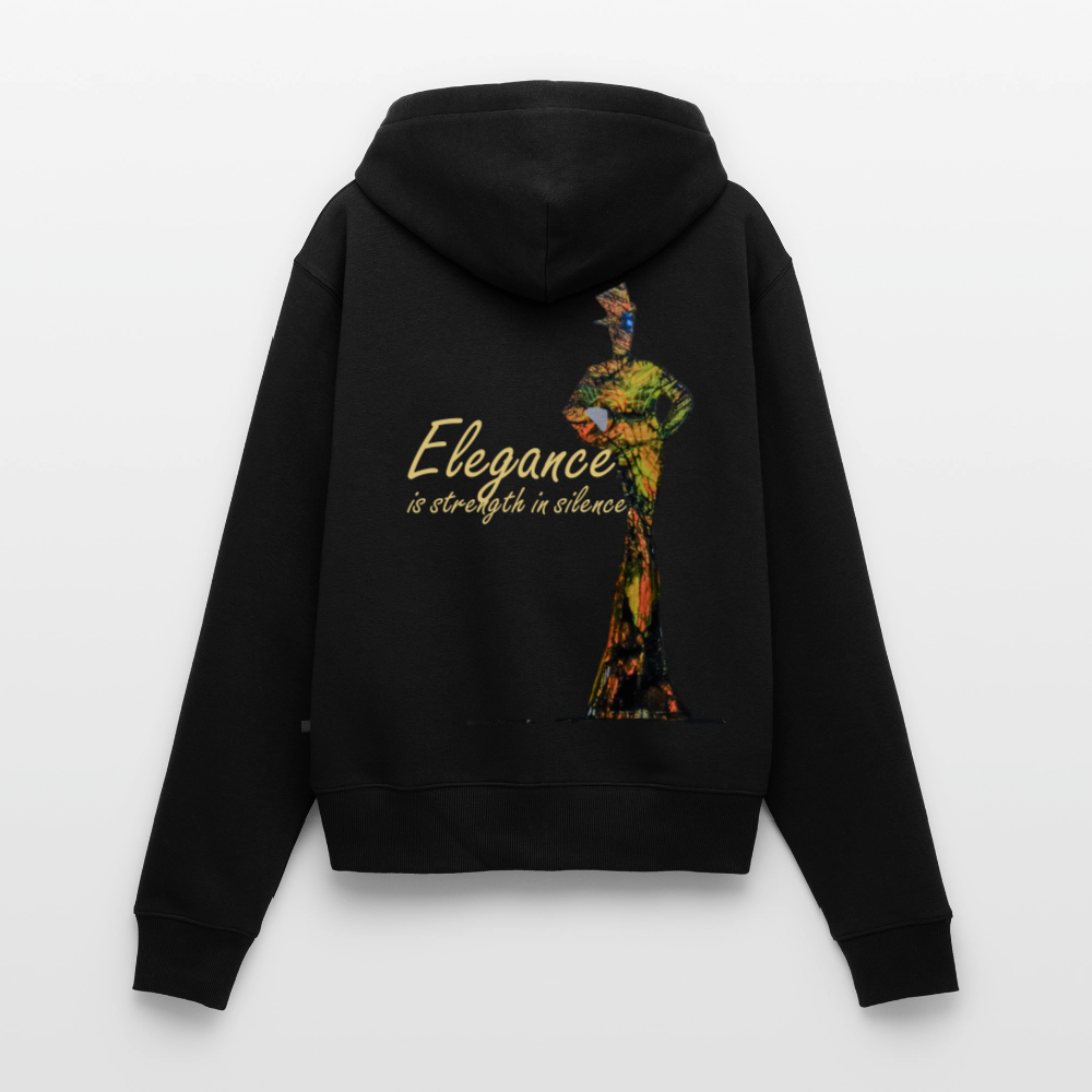 Frauen Kapuzenjacke Elegance Backprint - Schwarz