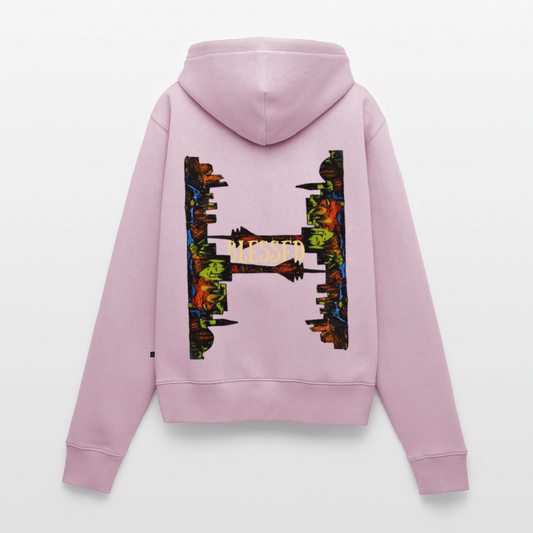 Frauen Kapuzenjacke Düsseldorfer Skyline Backprint - Altrosa