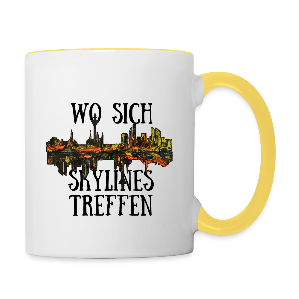 Tasse - Weiß/Gelb