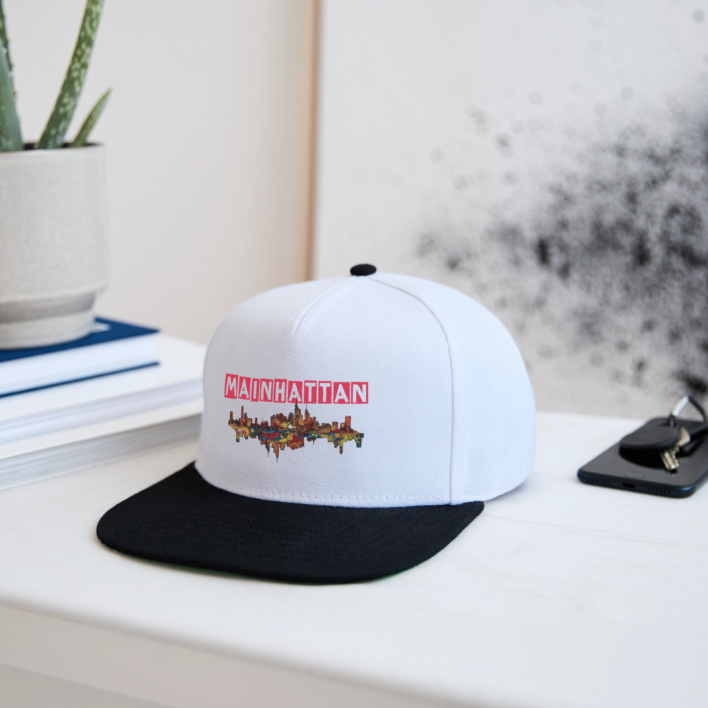 Snapback Cap - Weiß/Schwarz