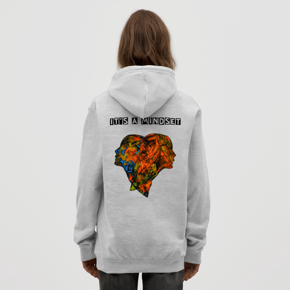 Unisex Hoodie Espejo Backprint - Hellgrau meliert