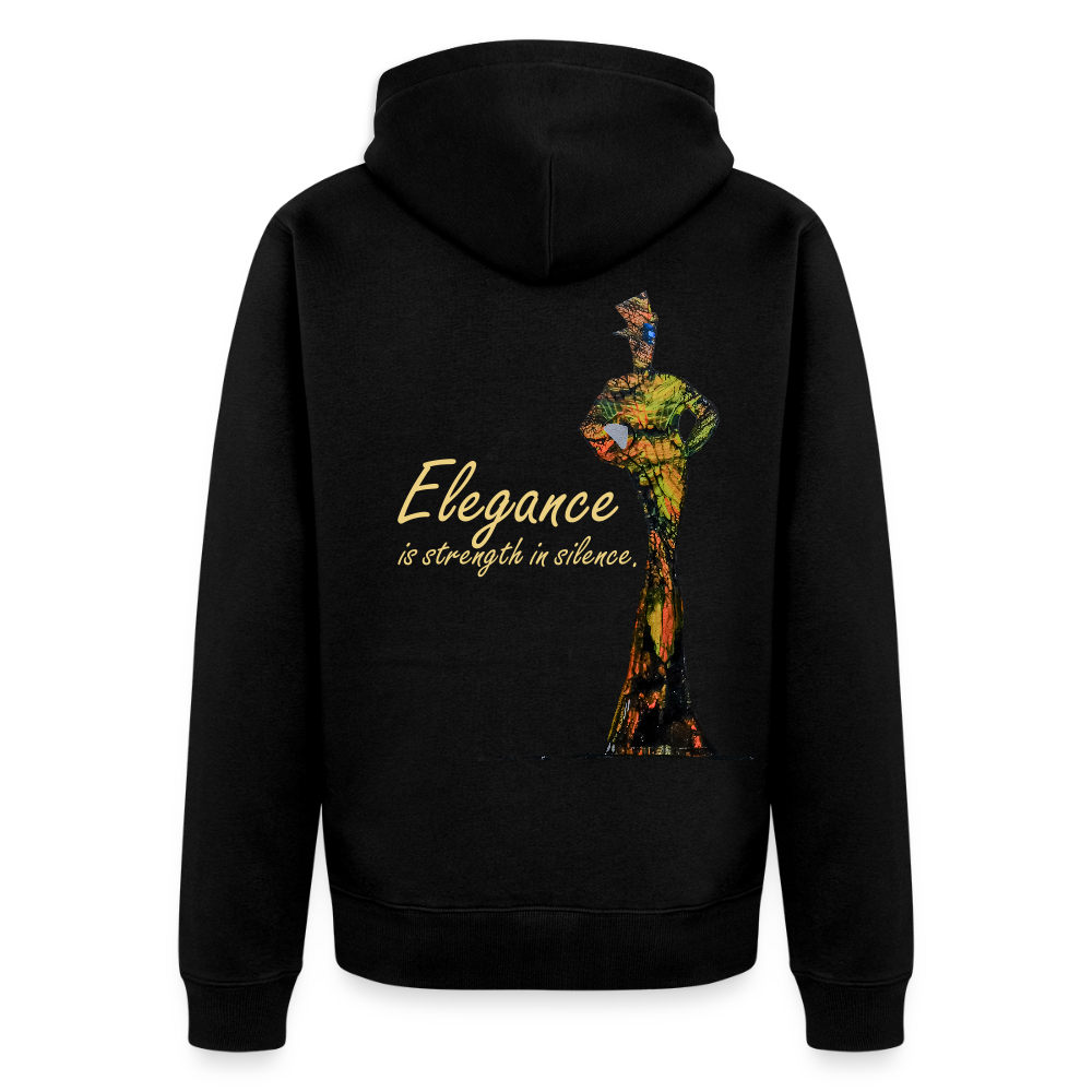 Männer Kapuzenjacke Elegance Backprint - Schwarz