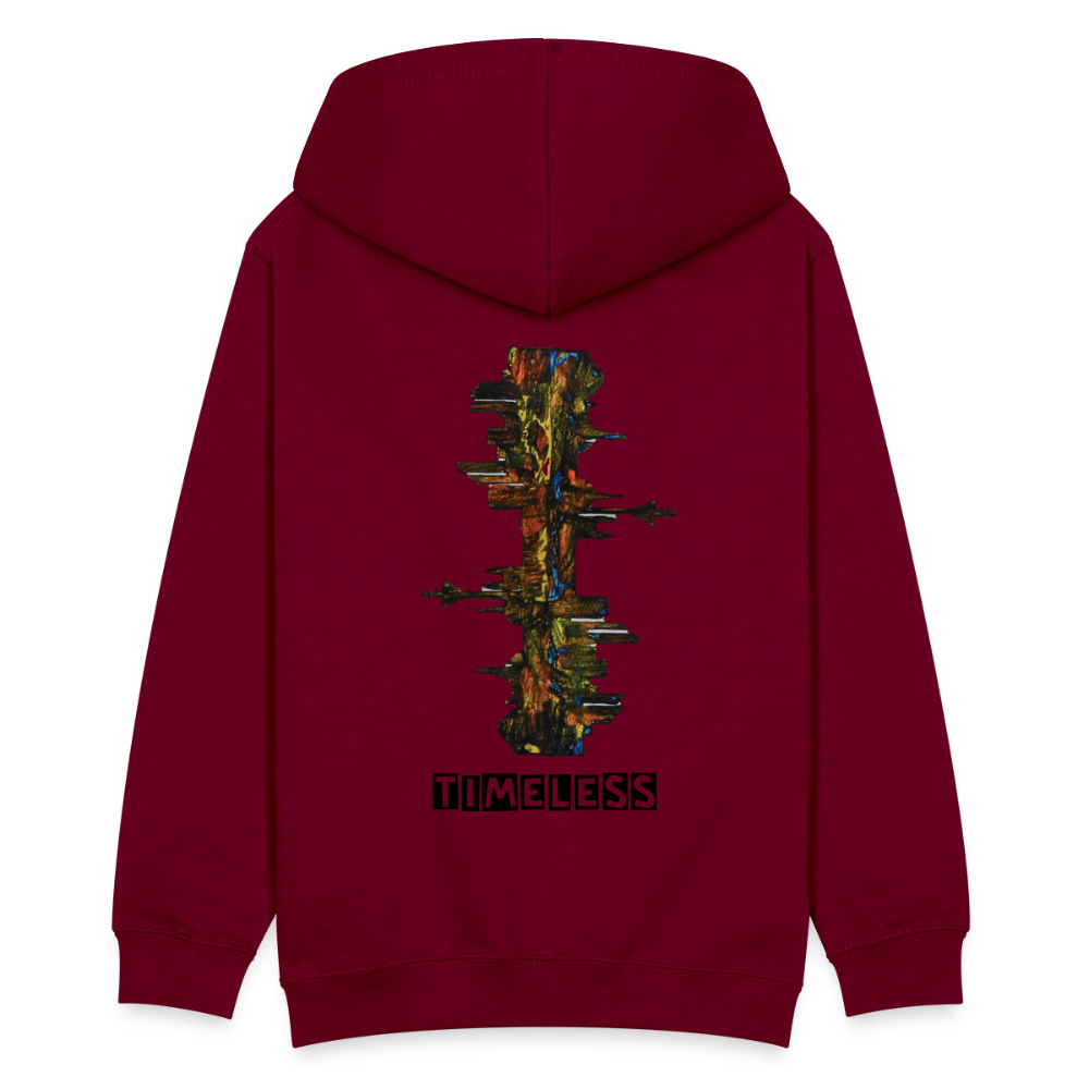Teenager Hoodie Düsseldorfer Skyline Backprint - Bordeaux