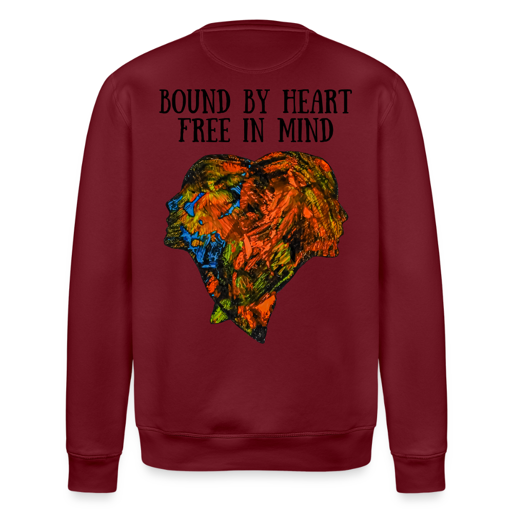 Unisex Bio Pulli Espejo Backprint - Burgunderrot