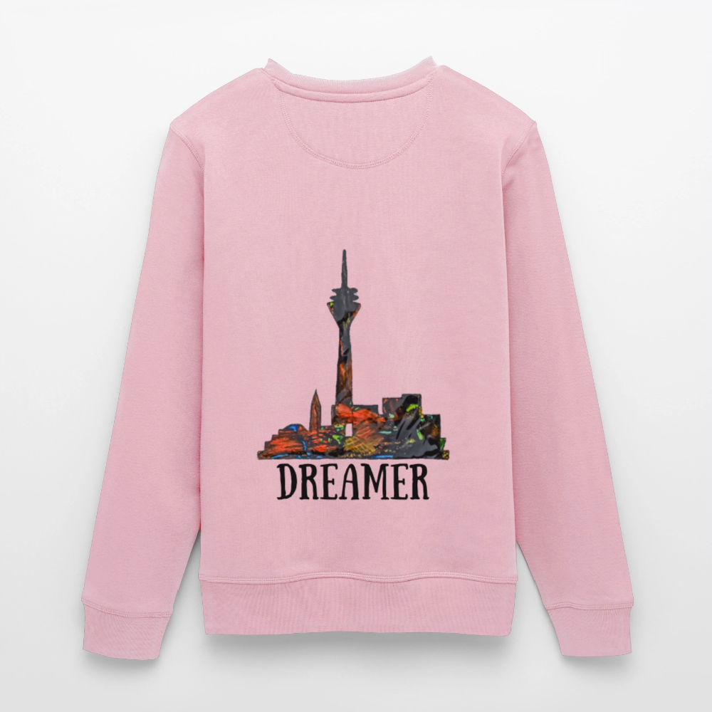Unisex Bio Pulli Düsseldorferskyline Backprint - Hellrosa