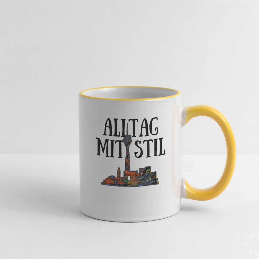 Tasse - Weiß/Gelb