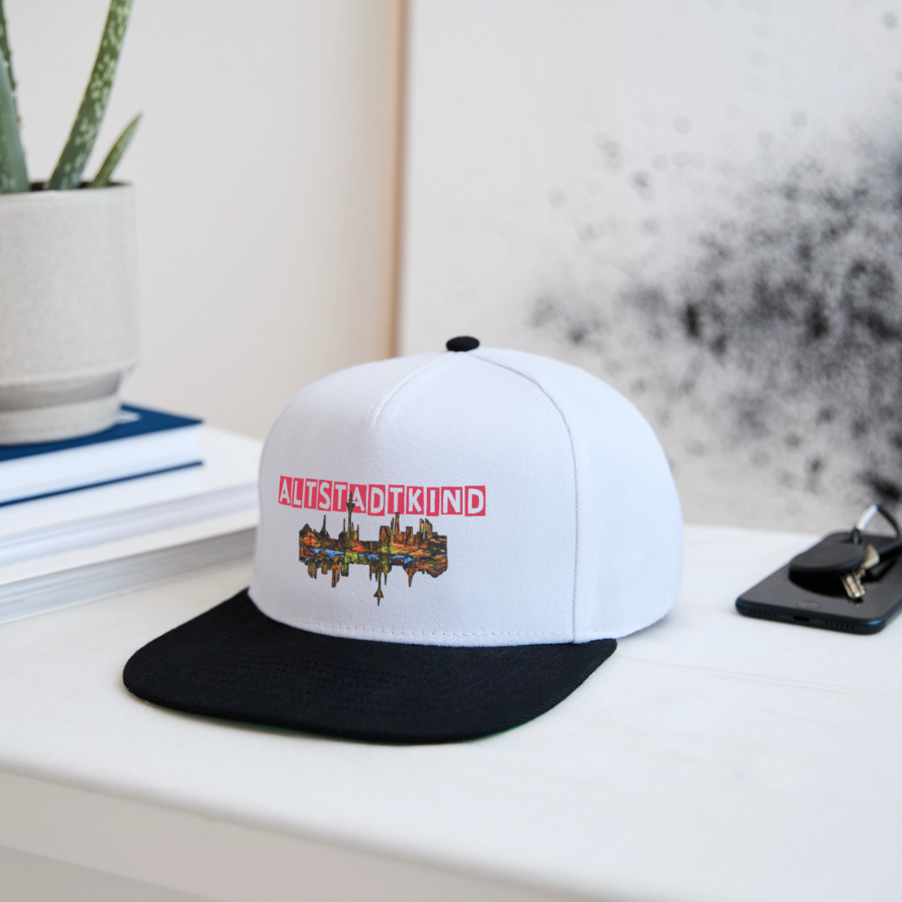 Snapback Cap - Weiß/Schwarz