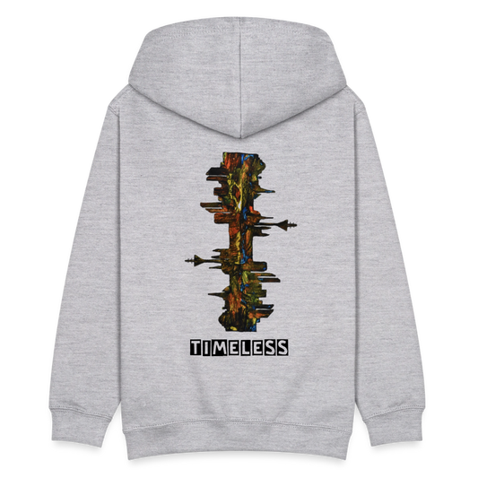 Teenager Hoodie Düsseldorfer Skyline Backprint - Hellgrau meliert