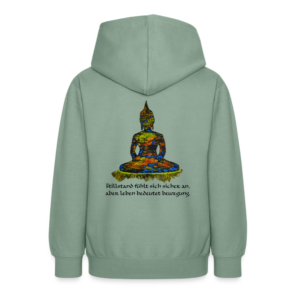 Teenagers Hoodie Buddha Backprint - Graugrün