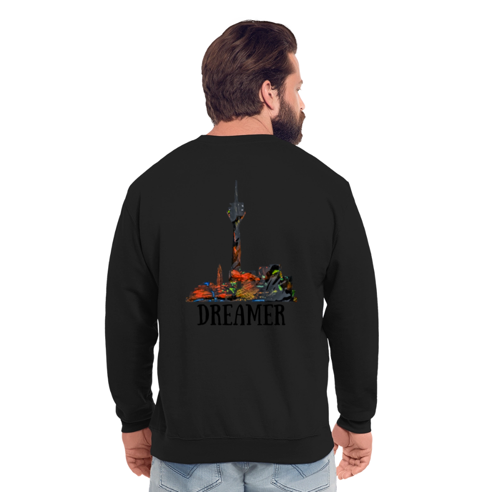 Unisex Pulli Düsseldorferskyline Backprint - Schwarz