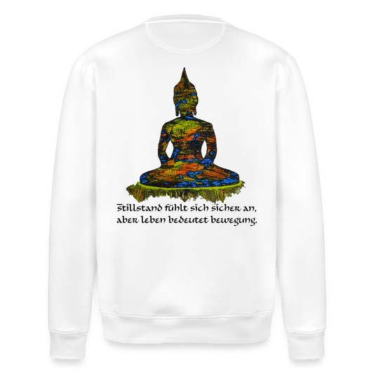 Unisex Bio Pulli Buddha Backprint - Weiß