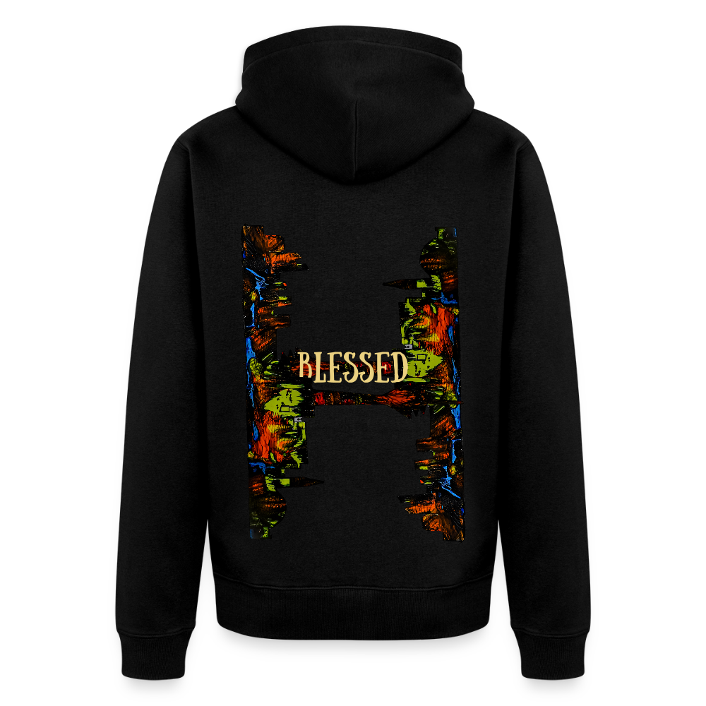 Männer Kapuzenjacke Düsseldorfer Skyline Backprint - Schwarz