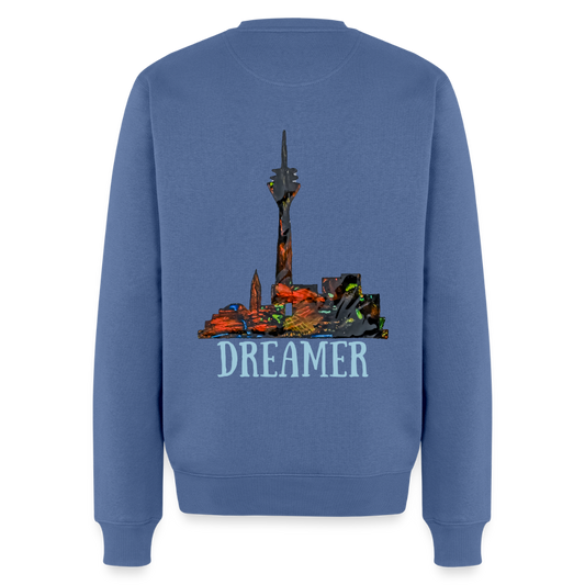 Männer Pulli Düsseldorferskyline Backprint - Taubenblau