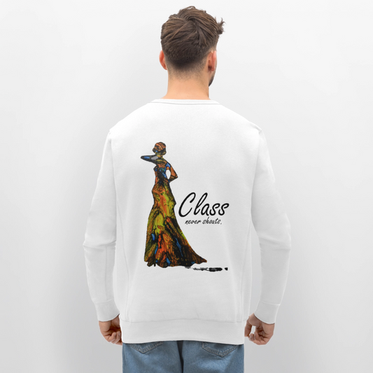Unisex Bio Pulli Class Backprint - Weiß
