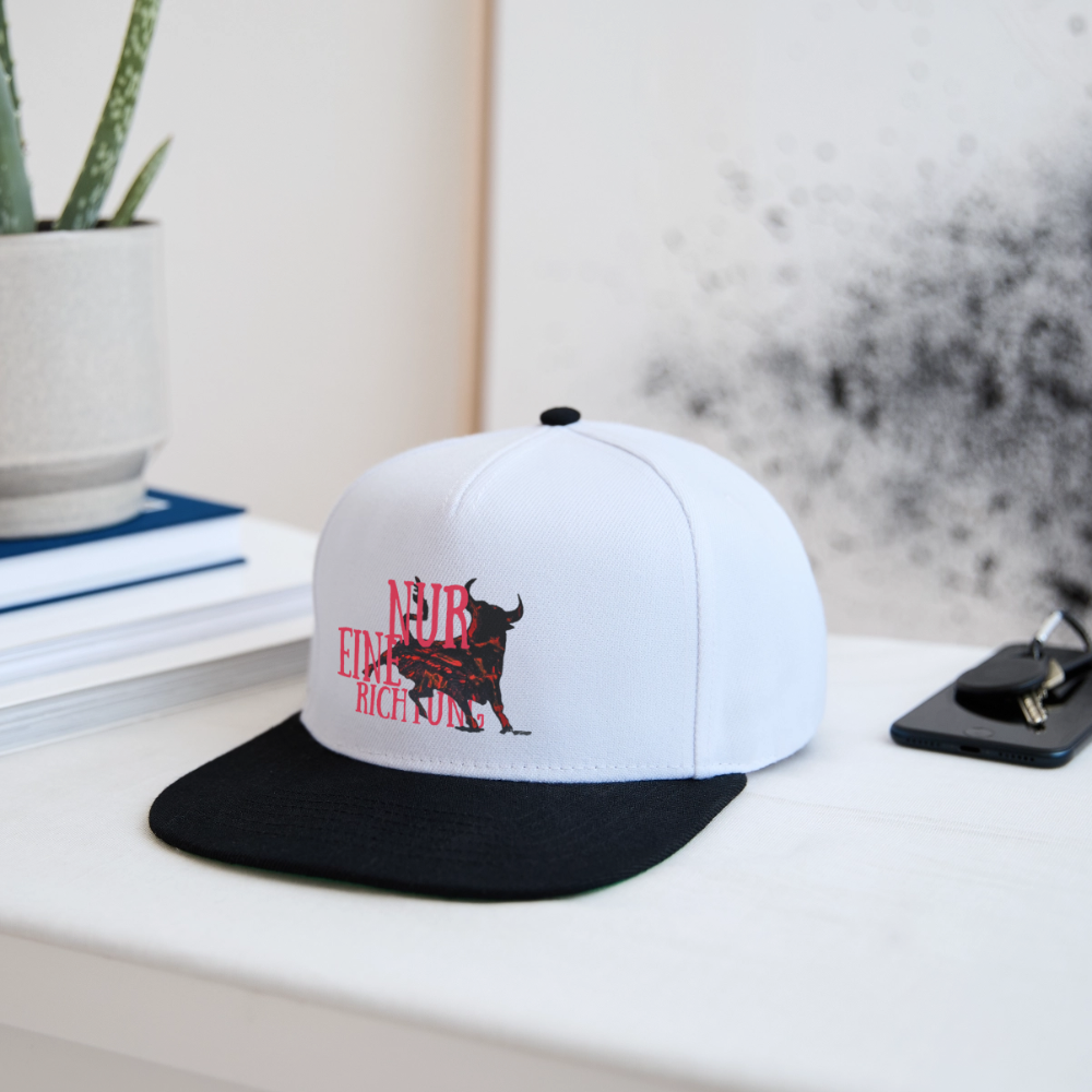 Snapback Cap - Weiß/Schwarz