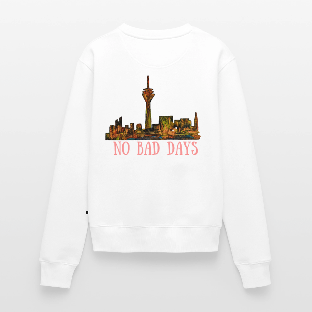 Frauen Pulli Düsseldorfer Skyline Backprint - Weiß