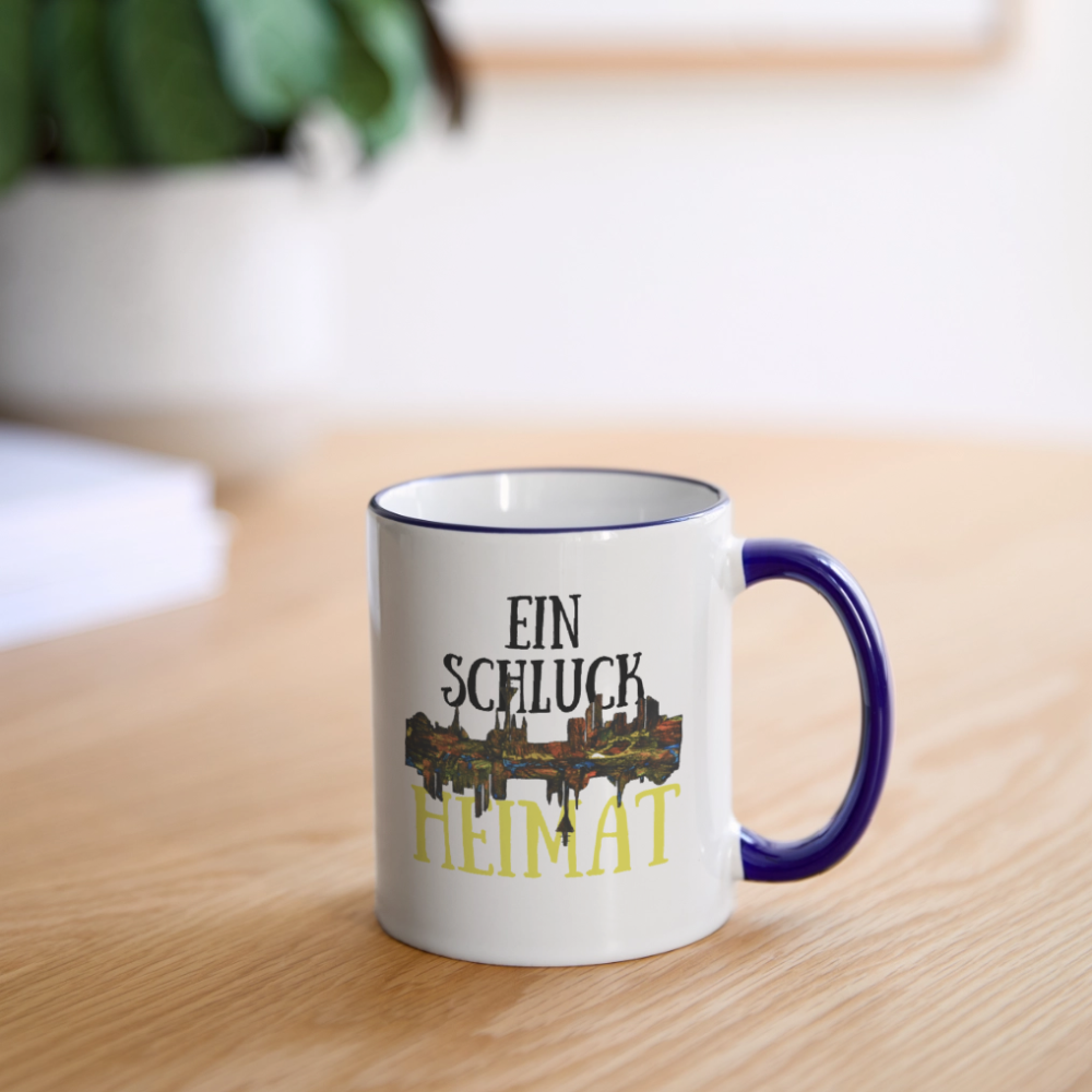 Tasse - Weiß/Kobaltblau